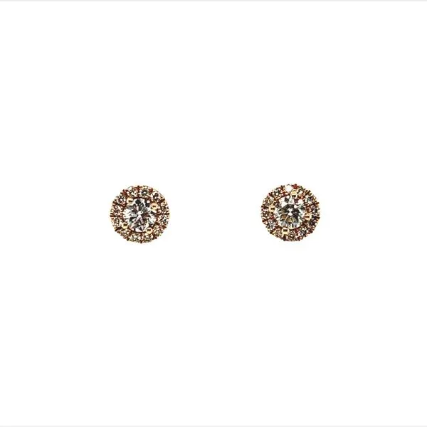 14 Karat Yellow Gold Diamond Cluster Stud Earrings Toner Jewelers Overland Park, KS