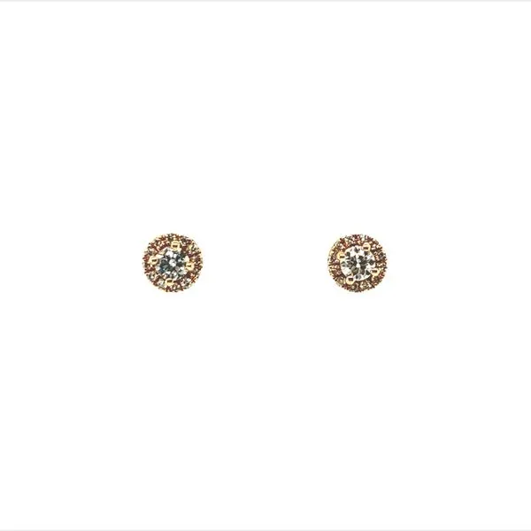 14 Karat Yellow Gold Diamond Cluster Stud Earrings Toner Jewelers Overland Park, KS