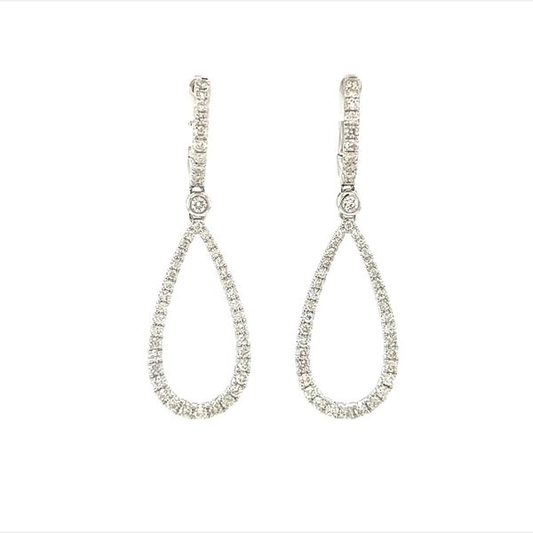 14 Karat White Gold Diamond Dangle Earrings Toner Jewelers Overland Park, KS