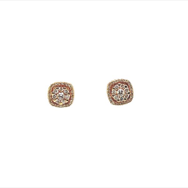 14 Karat Yellow Diamond Cluster Stud Earrings Toner Jewelers Overland Park, KS