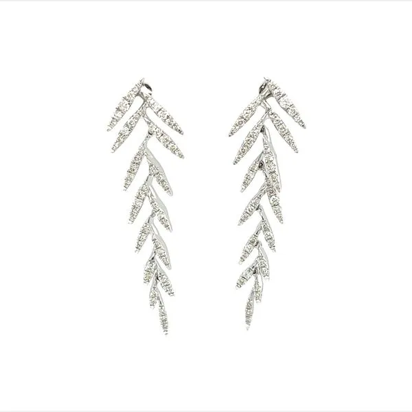 14 Karat White Diamond Dangle Earrings Toner Jewelers Overland Park, KS