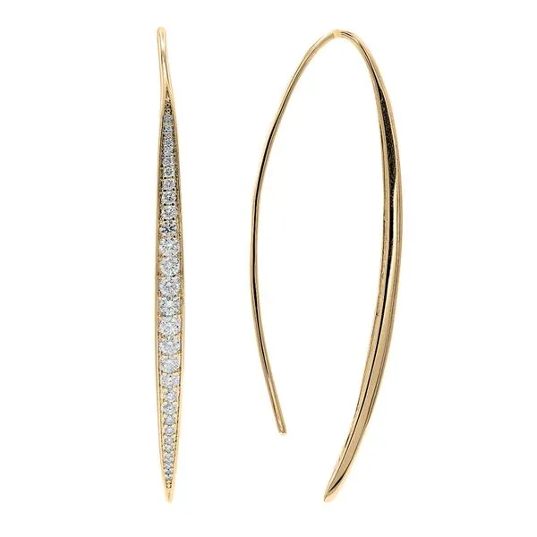 18k Yellow Gold Diamond Threader Earrings Toner Jewelers Overland Park, KS