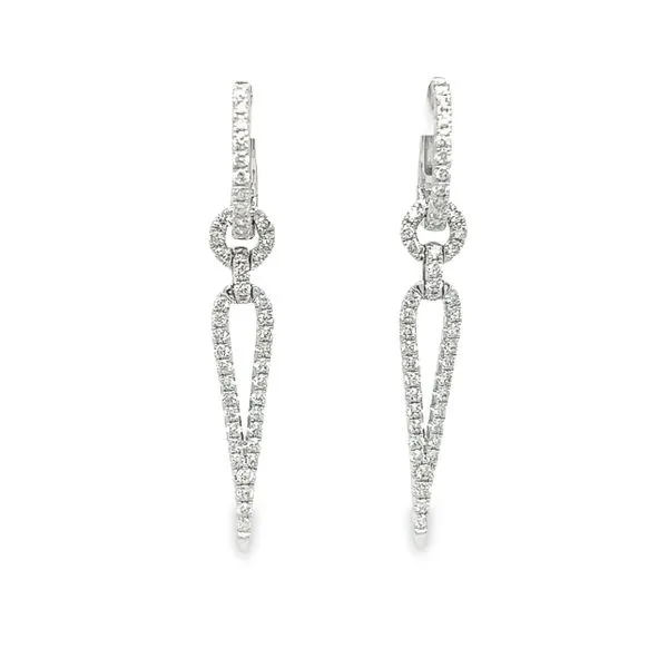 14k White Gold Diamond Dangle Earrings Toner Jewelers Overland Park, KS