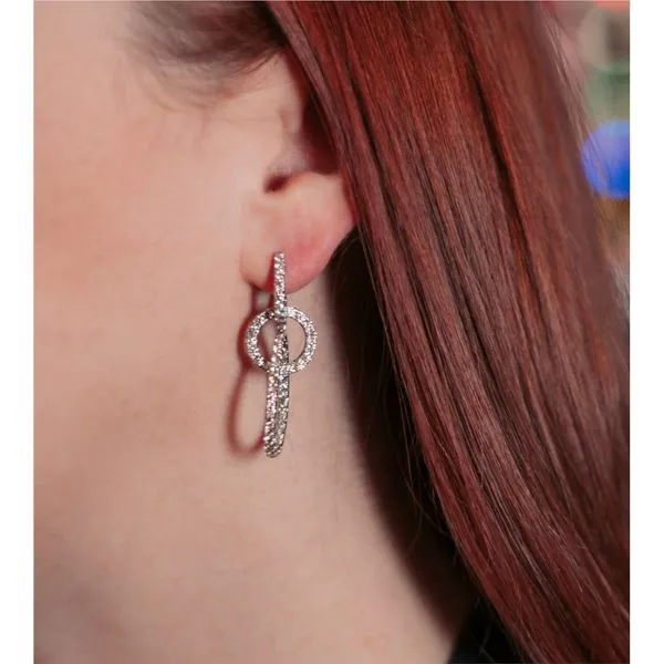 14k White Gold Diamond Statement Earrings Image 2 Toner Jewelers Overland Park, KS