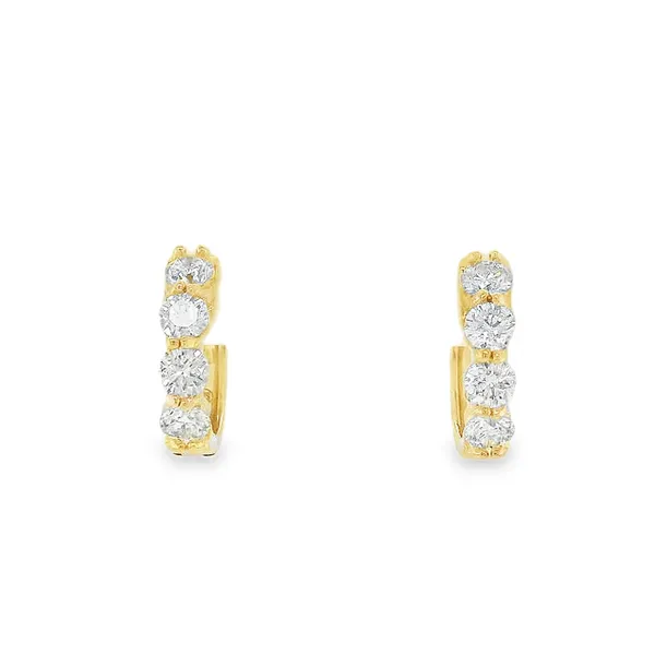 14 Karat Yellow Gold Diamond Earrings Set Toner Jewelers Overland Park, KS