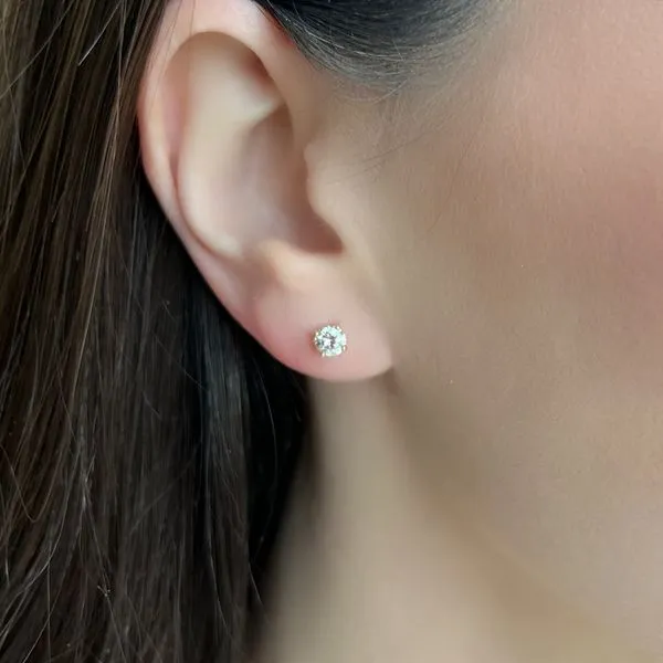 14k White Gold .73cttw Diamond Studs Image 2 Toner Jewelers Overland Park, KS