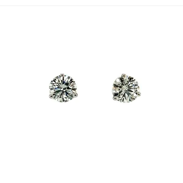 14 Karat White Gold Stud 3.00cttw Lab Diamond Studs Toner Jewelers Overland Park, KS