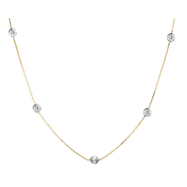 14 Two Tone Diamond By The Yard Necklace Toner Jewelers Overland Park, KS