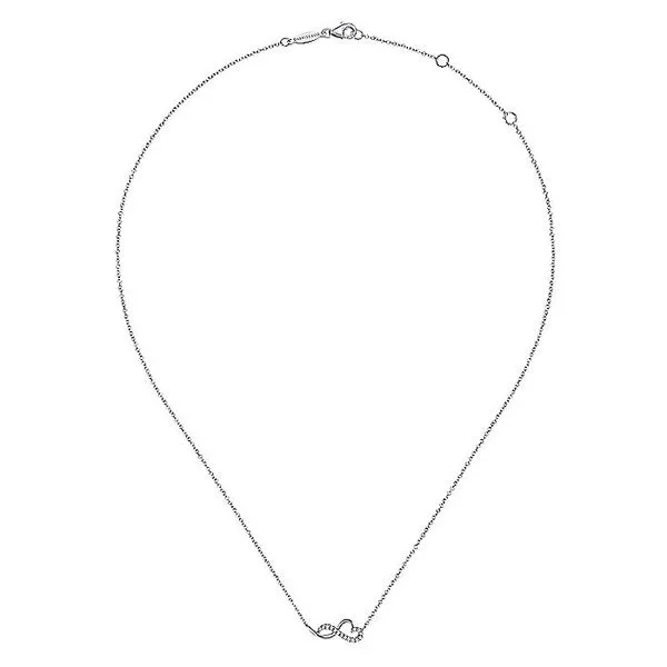 Gabriel & Co. 14K White Gold Diamond Infinity Heart Necklace Image 2 Toner Jewelers Overland Park, KS