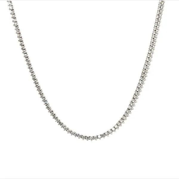14 Karat White Gold 4cttw Diamond Riviera Necklace Toner Jewelers Overland Park, KS