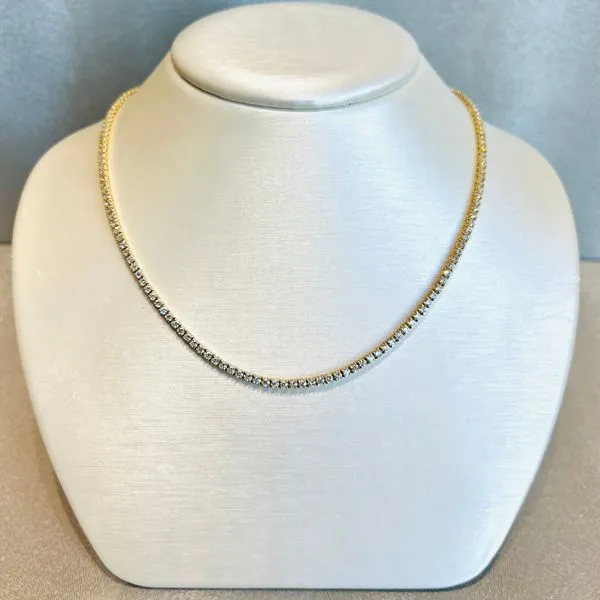 14k Yellow Gold Diamond Tennis Necklace Toner Jewelers Overland Park, KS