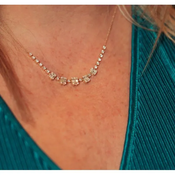 14k Yellow Gold Diamond Necklace Image 2 Toner Jewelers Overland Park, KS