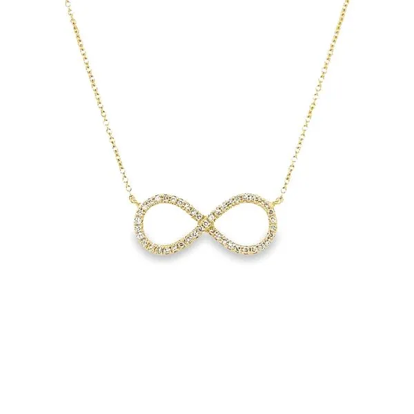 14k Yellow Gold Infinity Diamond Necklace Toner Jewelers Overland Park, KS