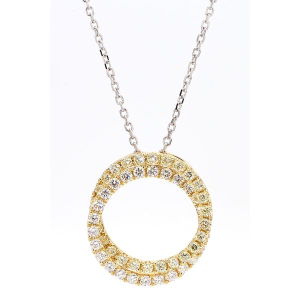 18k Yellow Gold Yellow Diamond Circle Necklace Toner Jewelers Overland Park, KS