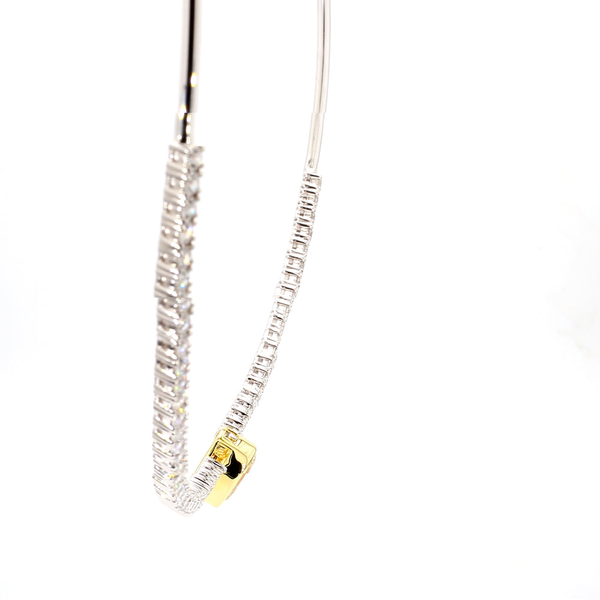 18k White Gold Yellow & White Diamond Choker Image 3 Toner Jewelers Overland Park, KS