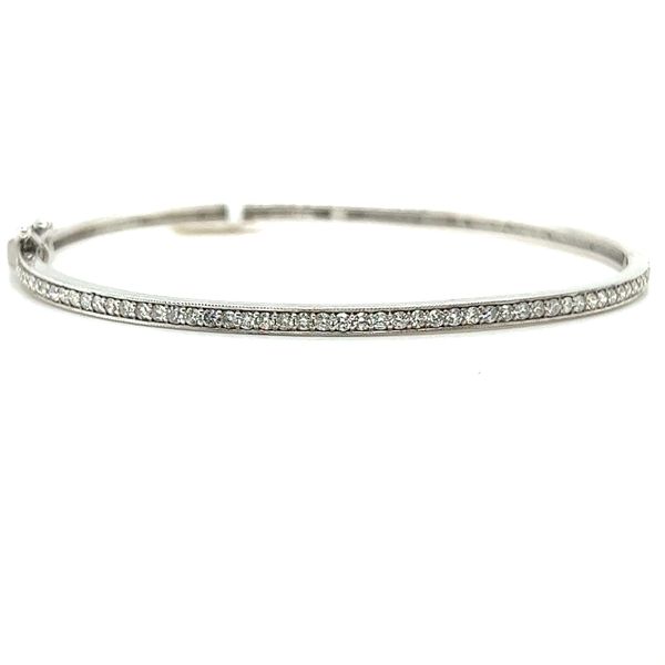 14 Karat White Gold Diamond Bangle Bracelet Toner Jewelers Overland Park, KS