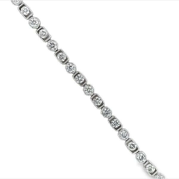 14 Karat White Gold Diamond Tennis Bracelet Image 2 Toner Jewelers Overland Park, KS