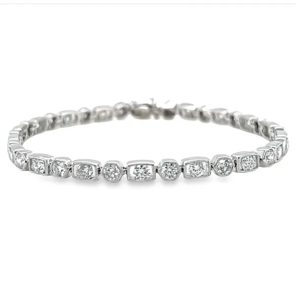 14 Karat White Gold Diamond Tennis Bracelet Toner Jewelers Overland Park, KS