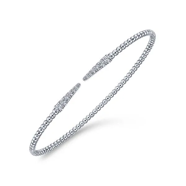Gabriel & Co. 14K White Gold Bujukan Diamond Spike Split Bangle Image 2 Toner Jewelers Overland Park, KS