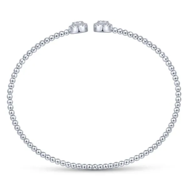 Gabriel & Co. 14K White Gold Bujukan Diamond Cluster Bangle Image 3 Toner Jewelers Overland Park, KS