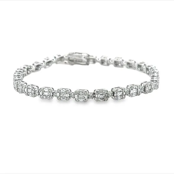 14 Karat White Gold Mosaic Diamond Bracelet Toner Jewelers Overland Park, KS