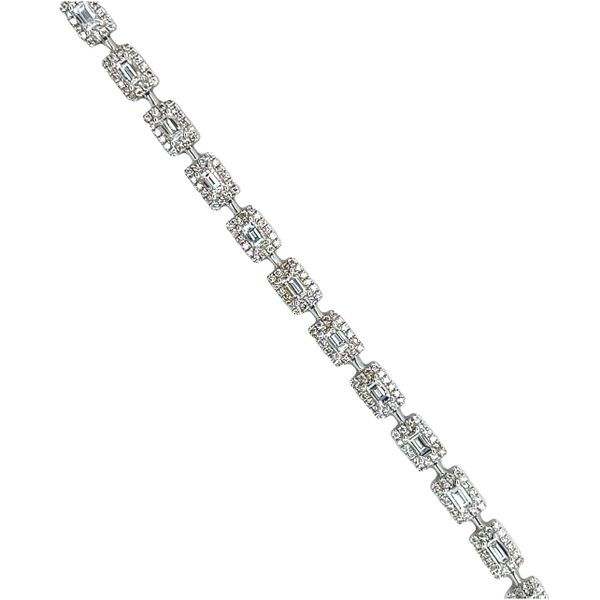 14 Karat White Gold Mosaic Diamond Bracelet Image 2 Toner Jewelers Overland Park, KS