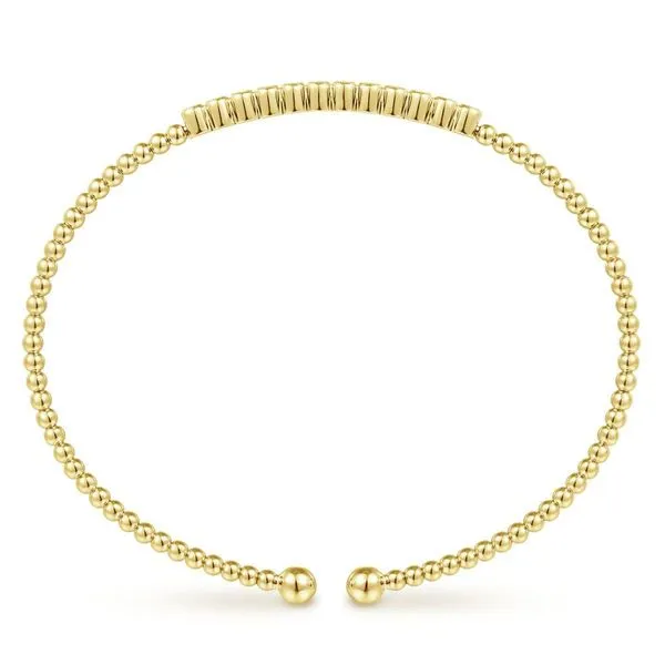 Gabriel & Co. 14K Yellow Gold Bujukan Diamond Bangle Image 3 Toner Jewelers Overland Park, KS