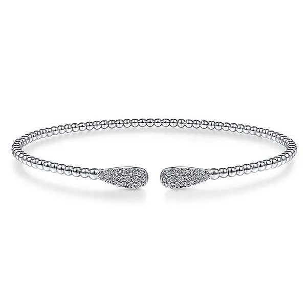 Gabriel & Co. 14K White Gold Bujukan Diamond Pavé Teardrops Bracelet Toner Jewelers Overland Park, KS