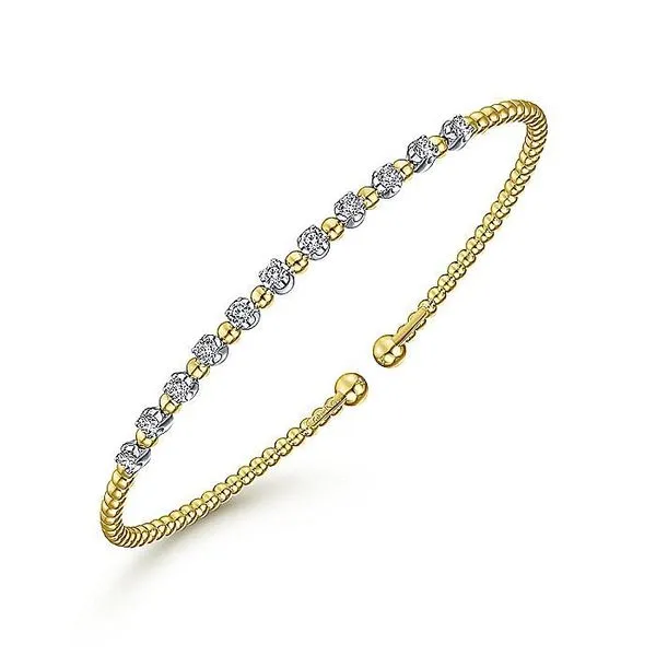 Gabriel & Co. 14K Yellow Gold Diamond Bujukan Bracelet Image 2 Toner Jewelers Overland Park, KS