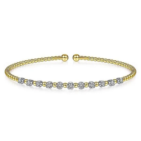 Gabriel & Co. 14K Yellow Gold Diamond Bujukan Bracelet Toner Jewelers Overland Park, KS