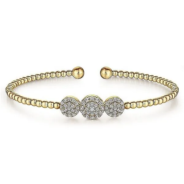 Gabriel & Co. 14K Yellow Gold Diamond Station Bujukan Bracelet Toner Jewelers Overland Park, KS