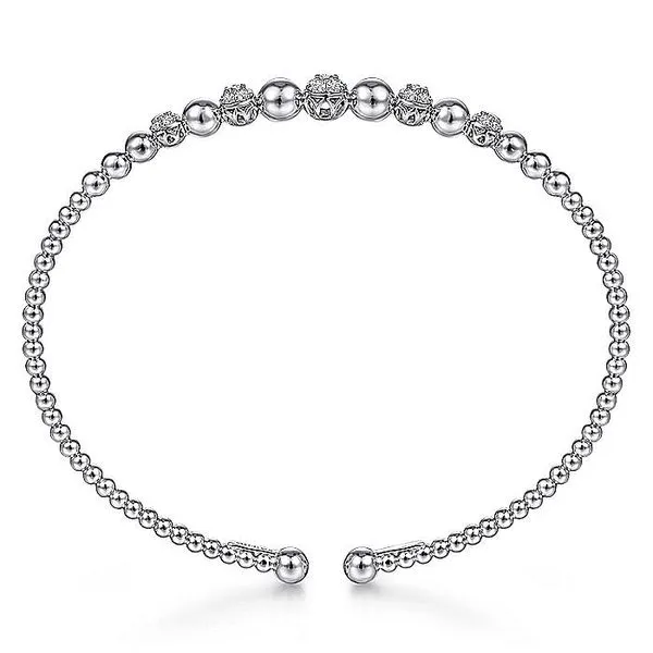 Gabriel & Co. 14K White Gold Pave Diamond Bujukan Bracelet Image 3 Toner Jewelers Overland Park, KS