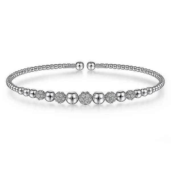 Gabriel & Co. 14K White Gold Pave Diamond Bujukan Bracelet Toner Jewelers Overland Park, KS