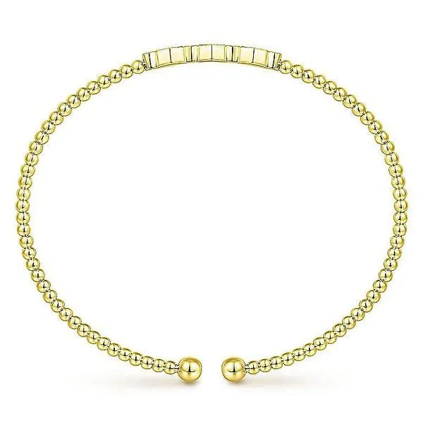 Gabriel & Co. 14K Yellow Gold Diamond Hexagon Station Bujukan Bracelet Image 3 Toner Jewelers Overland Park, KS