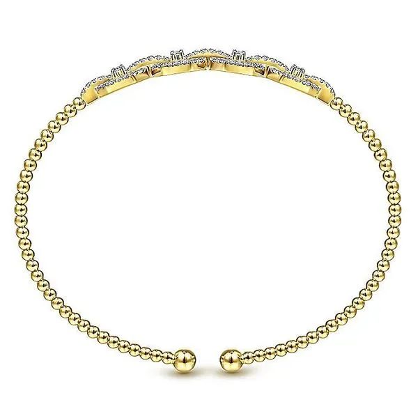 Gabriel & Co. 14K Yellow Gold Diamond Bujukan Bracelet Image 3 Toner Jewelers Overland Park, KS