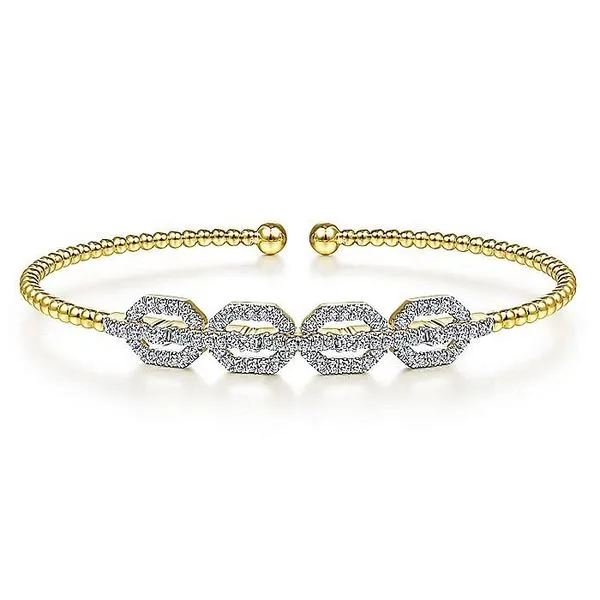 Gabriel & Co. 14K Yellow Gold Diamond Bujukan Bracelet Toner Jewelers Overland Park, KS