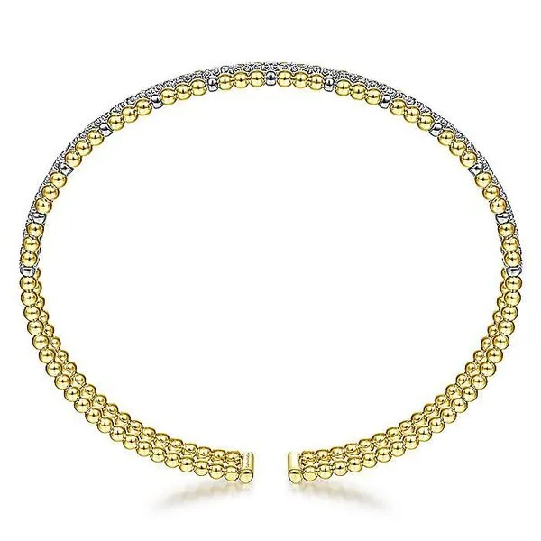 Gabriel & Co. 14K Gold Bujukan Diamond Cuff Bracelet Image 3 Toner Jewelers Overland Park, KS