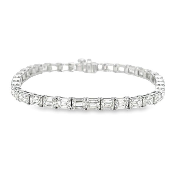 Platinum 14cttw Emerald Diamond Tennis Bracelet Toner Jewelers Overland Park, KS