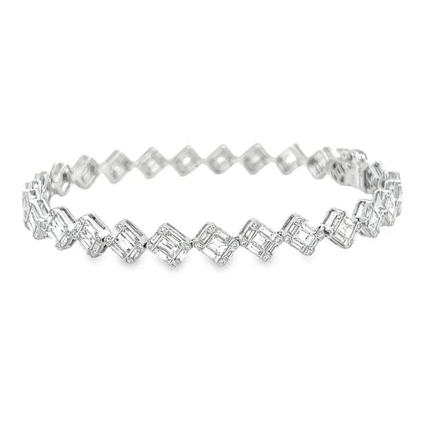18k White Gold  Diamond Fashion Tennis Bracelet Toner Jewelers Overland Park, KS