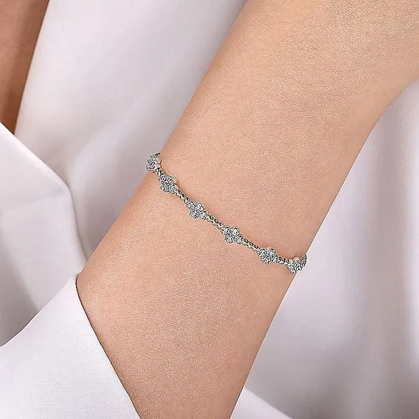 Gabriel & Co. 14k Gold Bujukan Diamond Bangle Image 4 Toner Jewelers Overland Park, KS