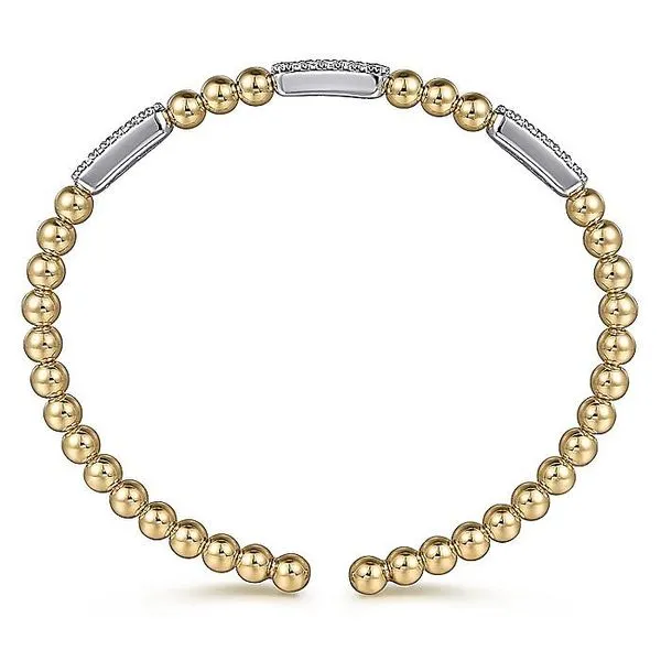 Gabriel & Co. 14K Gold Diamond Bar Bujukan Bangle Image 3 Toner Jewelers Overland Park, KS