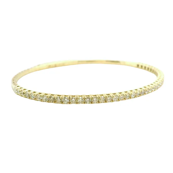 14k Yellow Gold Flexible Diamond Bangle Image 2 Toner Jewelers Overland Park, KS
