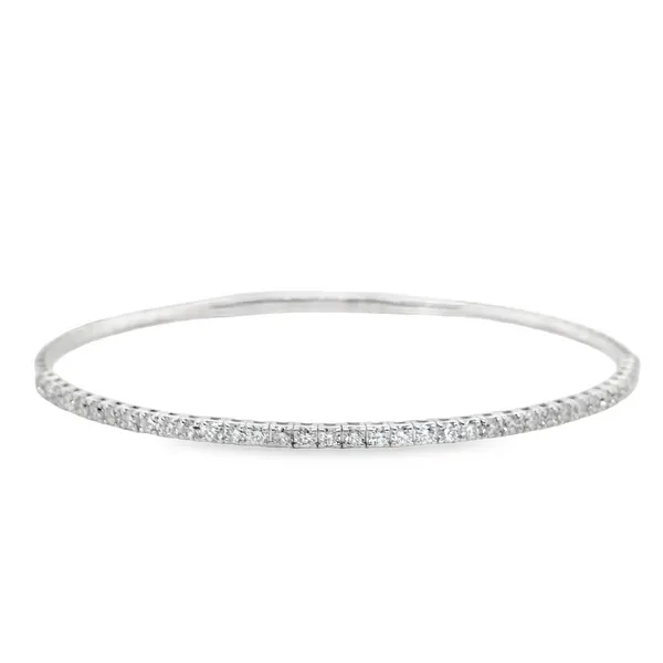 14k White Gold White Gold Flexible Diamond Bangle Toner Jewelers Overland Park, KS
