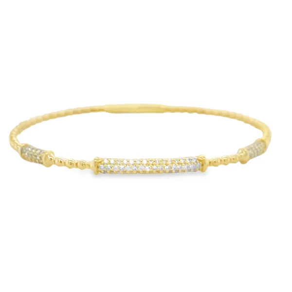 14k Yellow Gold Flexible Diamond Bangle Toner Jewelers Overland Park, KS