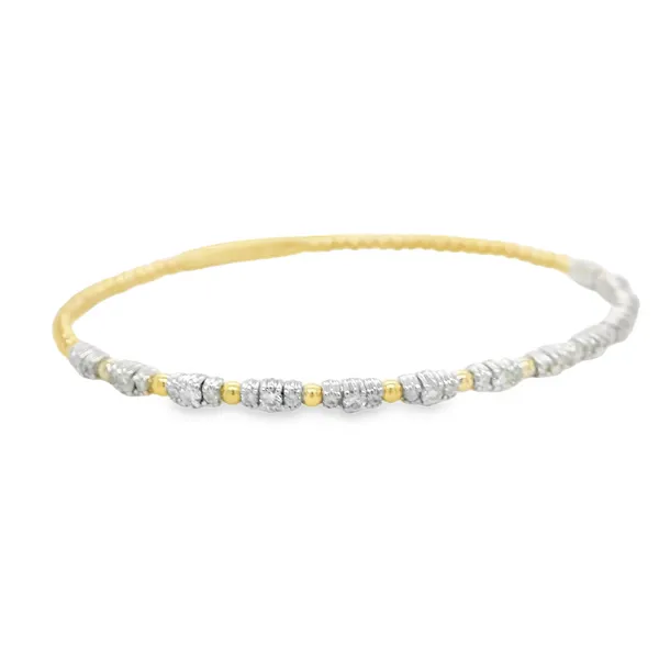 14k Gold Flexible Diamond Bangle Image 2 Toner Jewelers Overland Park, KS
