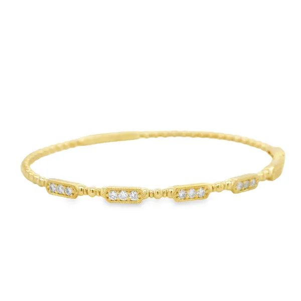 14k Yellow Gold Flexible Diamond Bracelet Image 2 Toner Jewelers Overland Park, KS