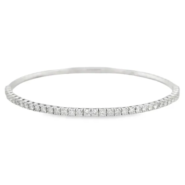 14k White Gold Flexible Diamond Bangle Toner Jewelers Overland Park, KS