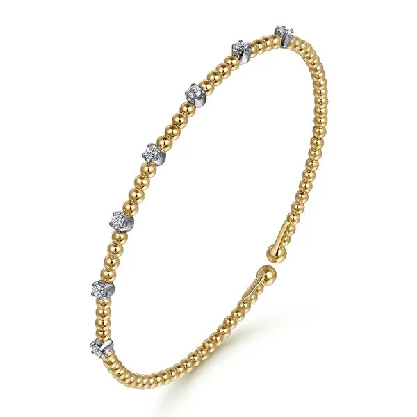 Gabriel & Co. 14k Yellow Gold Diamond Bujukan Bracelet Image 2 Toner Jewelers Overland Park, KS
