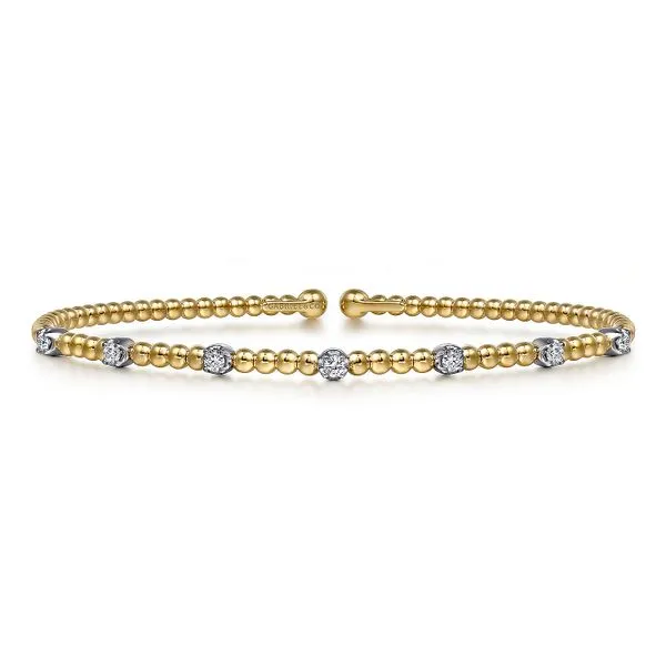 Gabriel & Co. 14k Yellow Gold Diamond Bujukan Bracelet Toner Jewelers Overland Park, KS