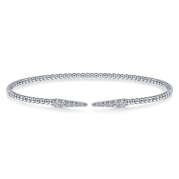 Gabriel & Co. 14K White Gold Bujukan Diamond Spike Split Bangle Toner Jewelers Overland Park, KS